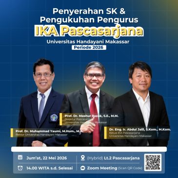 Resmi Dikukuhkan, Pengurus IKA Pascasarjana Universitas Handayani Makassar Periode 2026 Siap Bersinergi