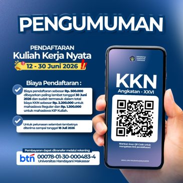 PENGUMUMAN PENDAFTARAN KULIAH KERJA NYATA (KKN) ANGKATAN XXVI TAHUN 2026